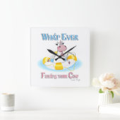 Wat er ook op drijft Uw Koe 2 Vierkante Klok (Huis)