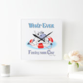 Wat er ook op drijft Uw Koe 3 Vierkante Klok (Huis)