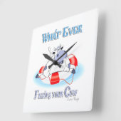 Wat er ook op drijft Uw Koe 3 Vierkante Klok (Hoek)