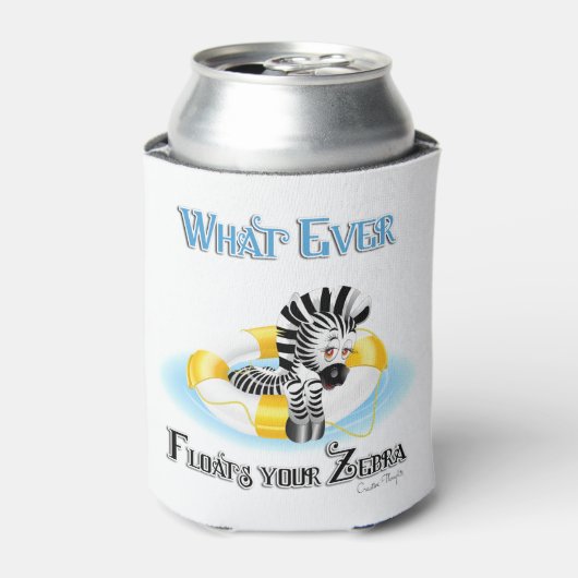 Wat er ook op drijft Uw Zebra 3 Blikjeskoeler (Blikje Voorkant)