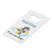 Wat er ook op drijft Uw Zebra 3 Creditkaart Flessenopener (Voorkant Gekanteld)