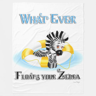 Wat er ook op drijft Uw Zebra 3 Fleece Deken