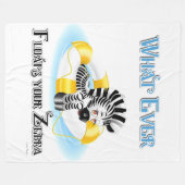 Wat er ook op drijft Uw Zebra 3 Fleece Deken (Voorkant (Horizontaal))