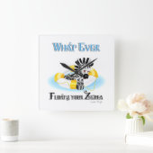 Wat er ook op drijft Uw Zebra 3 Vierkante Klok (Huis)