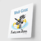 Wat er ook op drijft Uw Zebra 3 Vierkante Klok (Hoek)