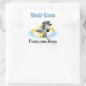 Wat er ook op drijft Uw Zebra 3 Vierkante Sticker (Tas)