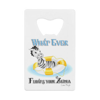 Wat er ook op drijft Uw Zebra 4 Creditkaart Flessenopener