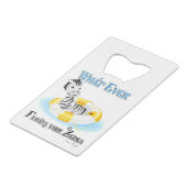 Wat er ook op drijft Uw Zebra 4 Creditkaart Flessenopener (Achterkant Gekanteld)