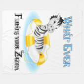 Wat er ook op drijft Uw Zebra 4 Fleece Deken (Voorkant (Horizontaal))