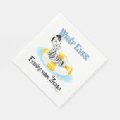 Wat er ook op drijft Uw Zebra 4 Servetten (Hoek)