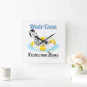 Wat er ook op drijft Uw Zebra 4 Vierkante Klok (Huis)