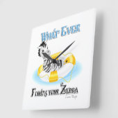 Wat er ook op drijft Uw Zebra 4 Vierkante Klok (Hoek)