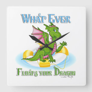 Wat er ook op drijft... vierkante klok