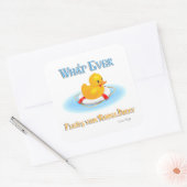 Wat er ook op drijft. vierkante sticker (Envelop)