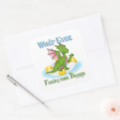 Wat er ook op drijft... vierkante sticker (Envelop)