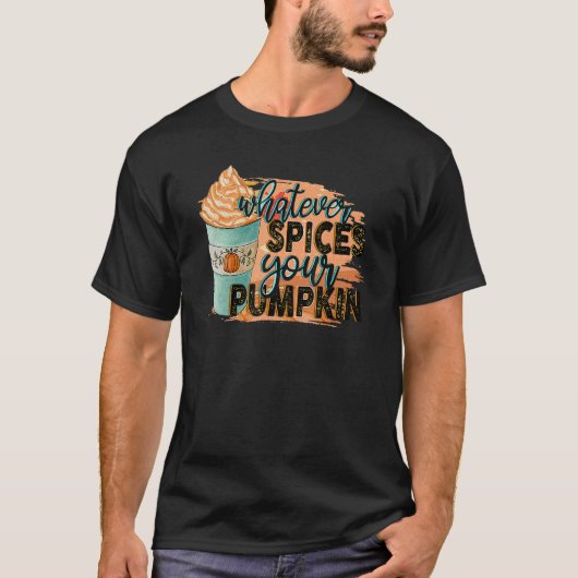 Wat er ook van je pompoenherfst Halloween dan T-shirt (Voorkant)
