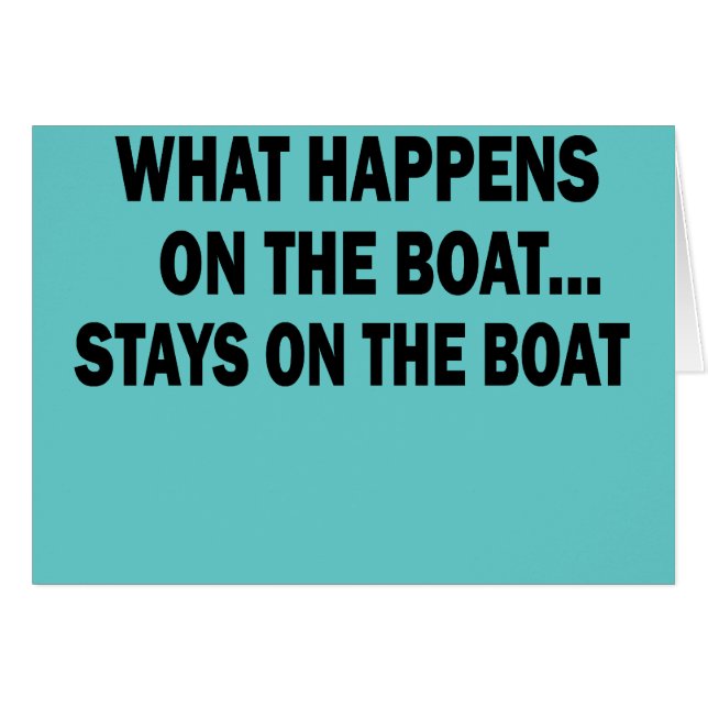 WAT ER OP DE BOAT GEBEURT... STAYS AAN DE BOAT (Voorkant Horizontaal)
