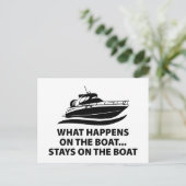 Wat er op de boot gebeurt ... Staven aan boord Briefkaart (Staand voorkant)