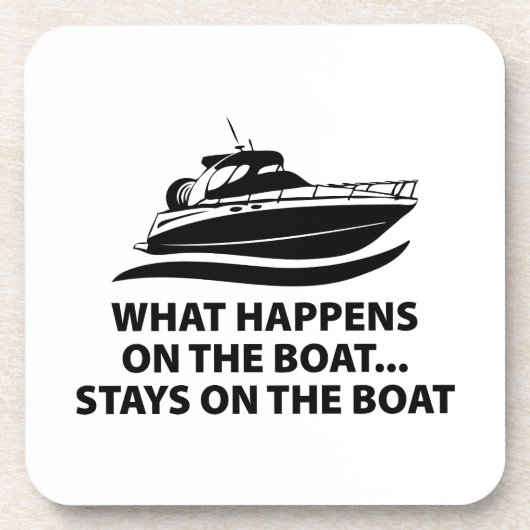 Wat er op de boot gebeurt ... Staven aan boord Onderzetter (Voorkant)