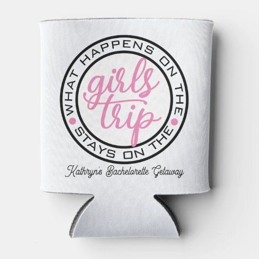 Wat er op de meidenreis gebeurt blikjeskoeler (Voorkant)