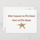 Wat er op Fire Island gebeurt Briefkaart (Voorkant / Achterkant)