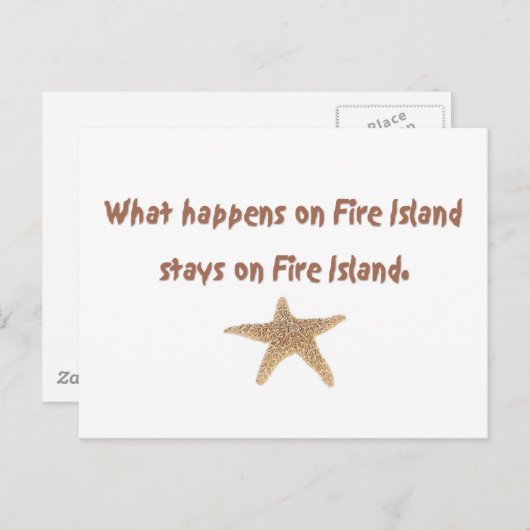 Wat er op Fire Island gebeurt Briefkaart (Voorkant / Achterkant)