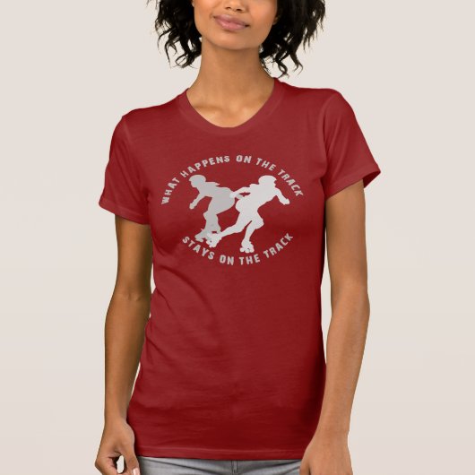 Wat er op het spoor gebeurt blijft op het spoor t-shirt (Voorkant)