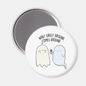 Wat er rond Ghost komt rond Halloween Pun Magneet (Voorkant / Achterkant)