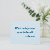 Wat eten Japanse kannibalen? Briefkaart Ramen (Staand voorkant)