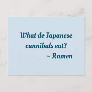 Wat eten Japanse kannibalen? Briefkaart Ramen