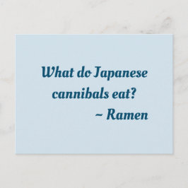 Wat eten Japanse kannibalen? Briefkaart Ramen