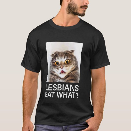 Wat Eten Lesbische Katten T-shirt (Voorkant)