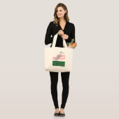 “Wat eten we vanavond?” Grote Tote Bag (Voorkant (model))