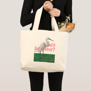 “Wat eten we vanavond?” Grote Tote Bag