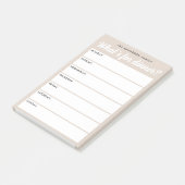 Wat eten we vanavond lichtbruine weekplanner post-it® notes (Schuin)