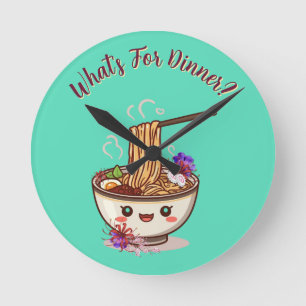 "Wat eten we vanavond?" Mintgroene Anime Ramen Kom Ronde Klok