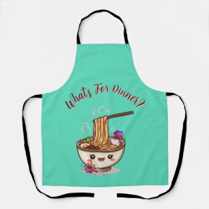 "Wat eten we vanavond?" Mintgroene leuke Ramen Kom Schort