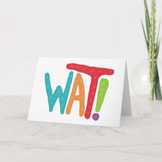 Wat! Feestdagen Kaart (Voorkant)