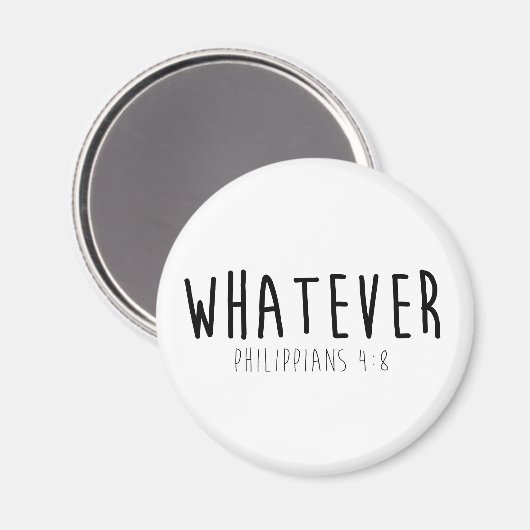 Wat Filippenzen 4:8 ronde magneet (Voorkant / Achterkant)