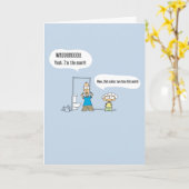 Wat!! Funny Comic Birthday Kaart - 004 (Gele Bloem)