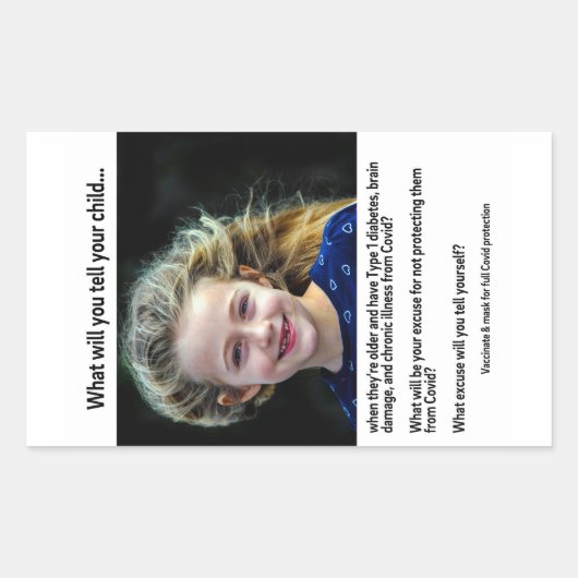 Wat ga je je kind vertellen? papieren sticker (Voorkant)