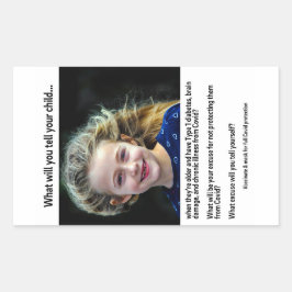 Wat ga je je kind vertellen? papieren sticker