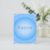 Wat gaat rond...Zachte pastel positief "Karma" Briefkaart (Staand voorkant)