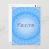 Wat gaat rond...Zachte pastel positief "Karma" Briefkaart (Voorkant / Achterkant)