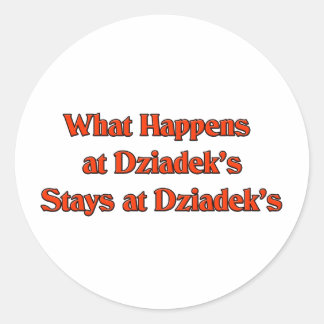 Wat gebeurde er bij Dziadek's Stays in Dziadeks Ronde Sticker