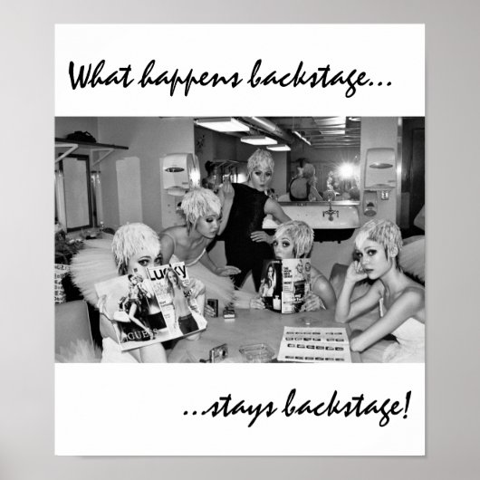 Wat gebeurt backstage, blijft backstage poster (Voorkant)