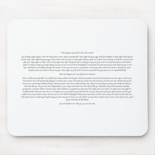 Wat gebeurt er als je verliefd Herfst op een schri Muismat (Voorkant)