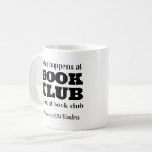 Wat gebeurt er bij Book Club Naam Coffee Mok (Voorkant links)