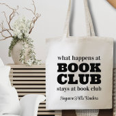Wat gebeurt er bij Book Club Naam Lezen Bookish Tote Bag