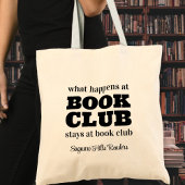 Wat gebeurt er bij Book Club Naam Lezen Bookish Tote Bag